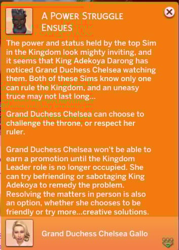 power struggle notification