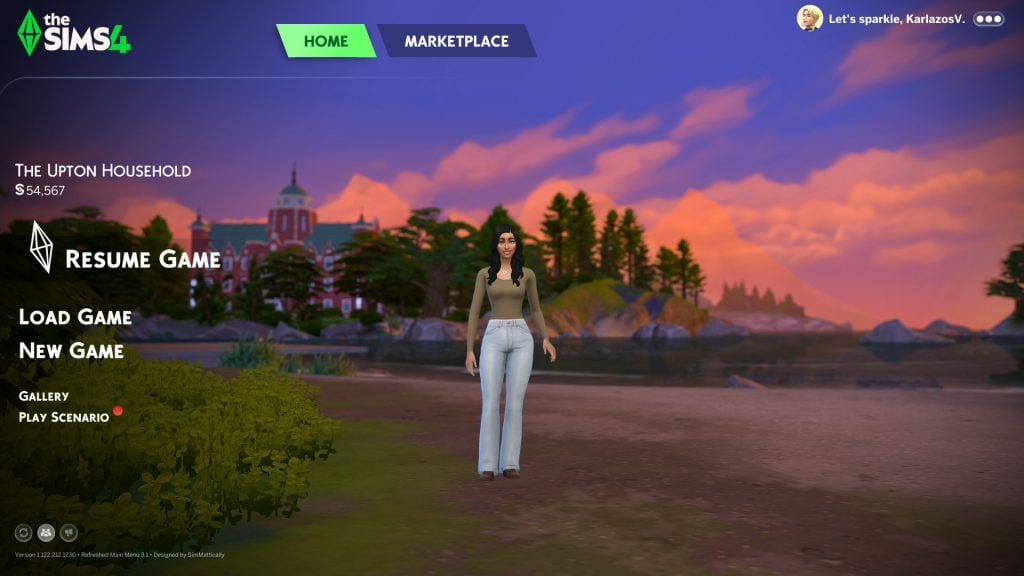 get rid of the marketplace with this sims 4 main menu mod