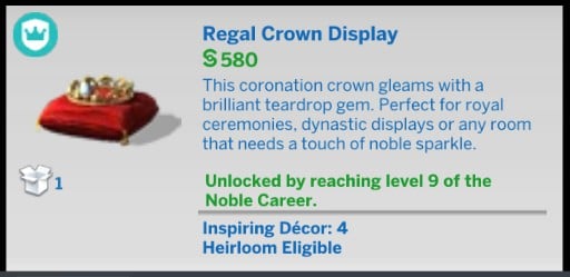regal crown display