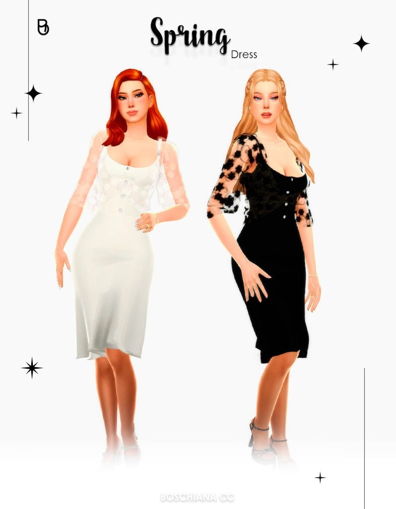 The Sims 4 Spring CAS: 30 CC Sets to Freshen Up Your Sims' Look! 3 springdress1