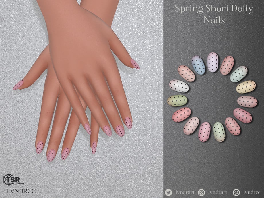 The Sims 4 Spring CAS: 30 CC Sets to Freshen Up Your Sims' Look! 76 springnails1