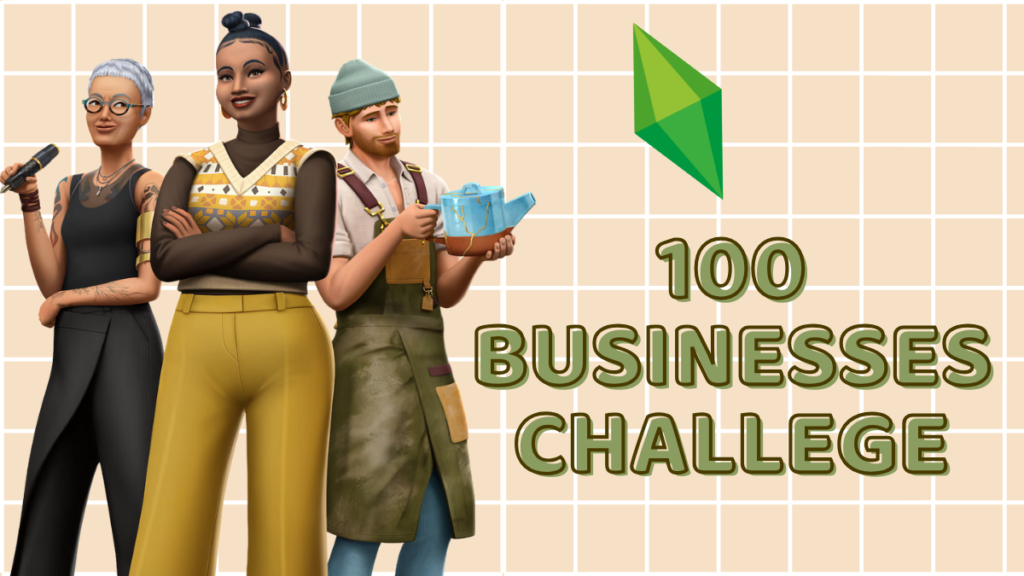 The Sims 4 Challenges Library 21 100 businesses challenge feature image 2