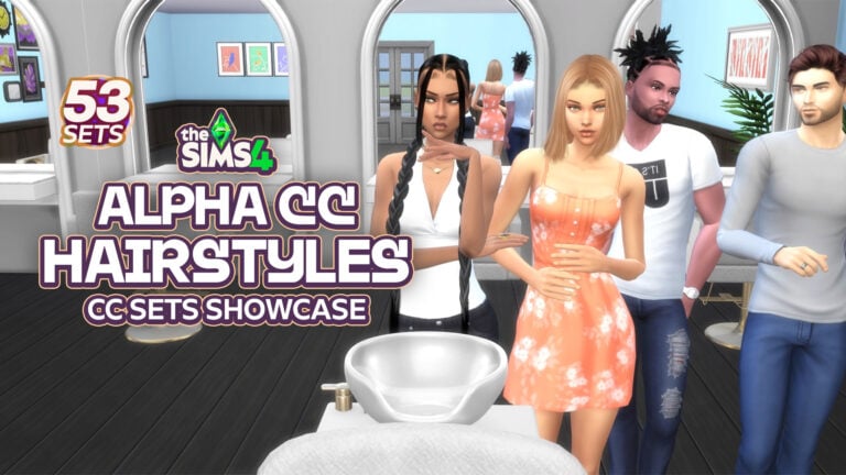 The Sims 4 Alpha Hair CC Finds: 53 Trendy Hairstyles You’ll Love