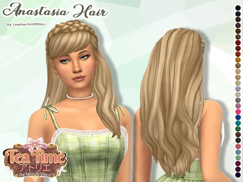 The Sims 4 Maxis Match Hairstyles CC: 80 Sets for Different Ages and Genders 16 AnastasiaHair1