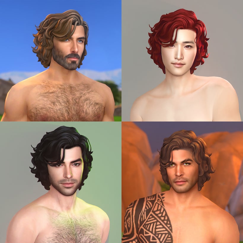 The Sims 4 Maxis Match Hairstyles CC: 80 Sets for Different Ages and Genders 118 August2