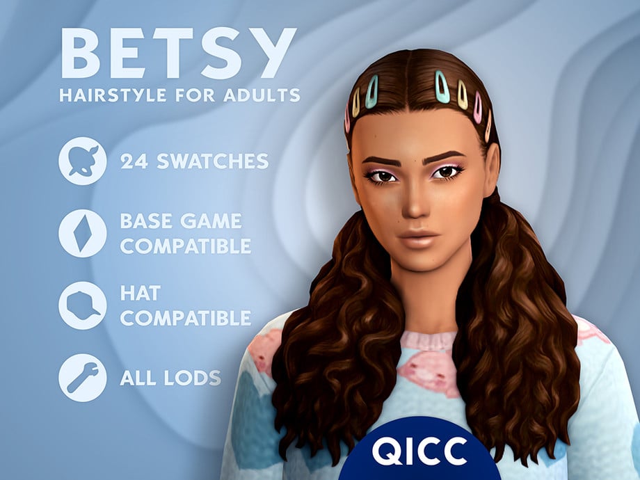 The Sims 4 Maxis Match Hairstyles CC: 80 Sets for Different Ages and Genders 20 Betsy1