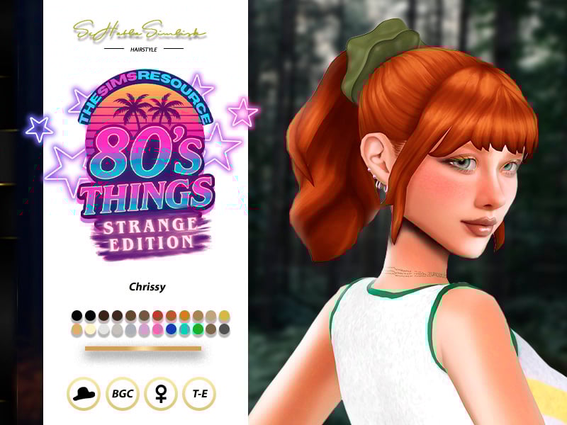 The Sims 4 Maxis Match Hairstyles CC: 80 Sets for Different Ages and Genders 22 ChrissyHairstyle