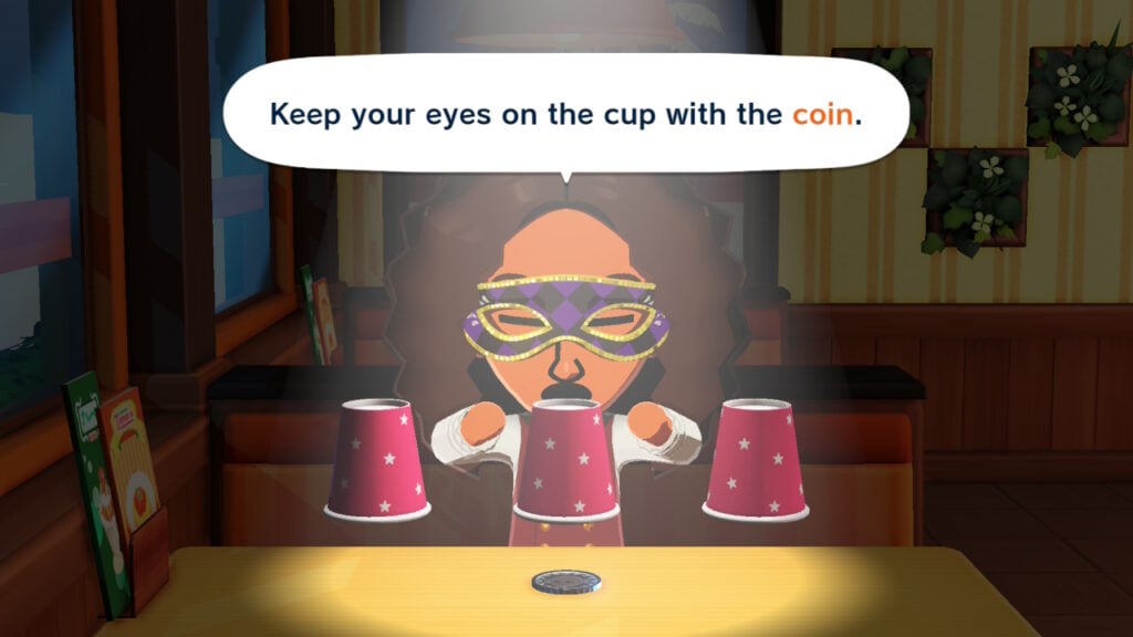 The moving cups Tomodachi Life minigame