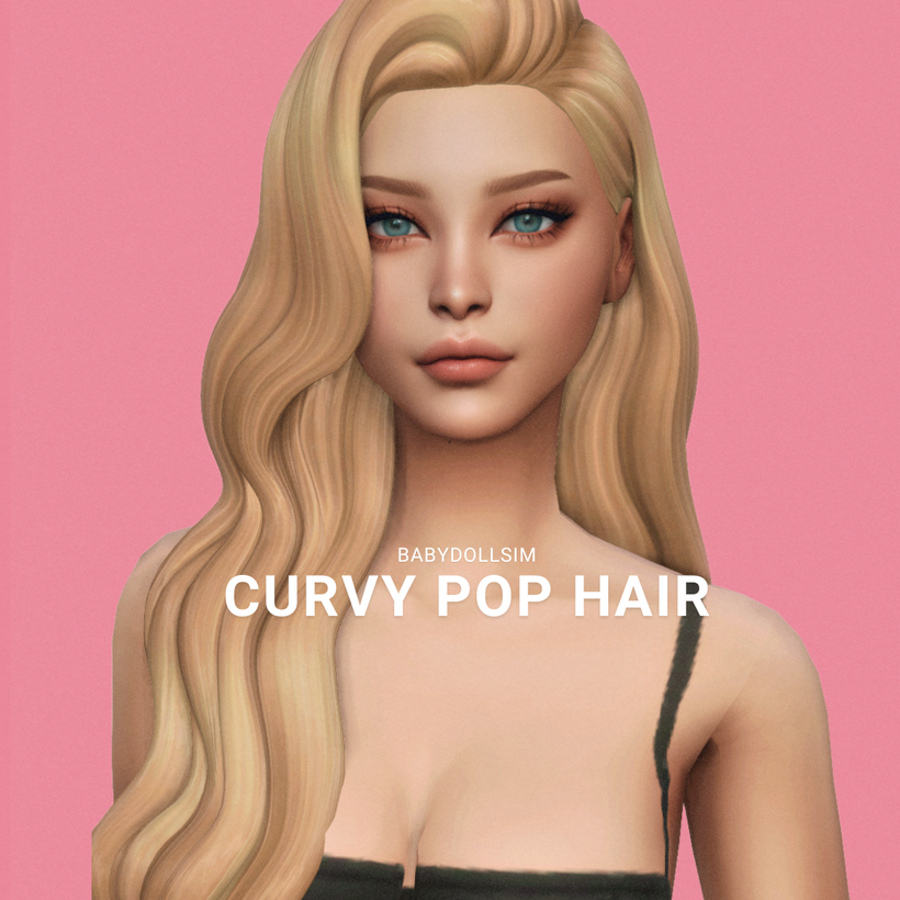The Sims 4 Maxis Match Hairstyles CC: 80 Sets for Different Ages and Genders 59 Curvypop1