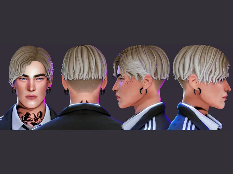 The Sims 4 Maxis Match Hairstyles CC: 80 Sets for Different Ages and Genders 79 Derek2