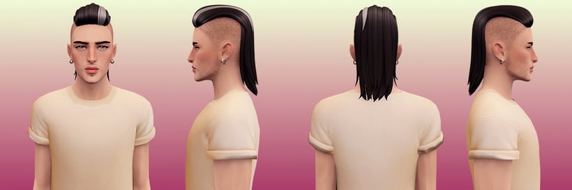 The Sims 4 Maxis Match Hairstyles CC: 80 Sets for Different Ages and Genders 72 DorianHairstyle2