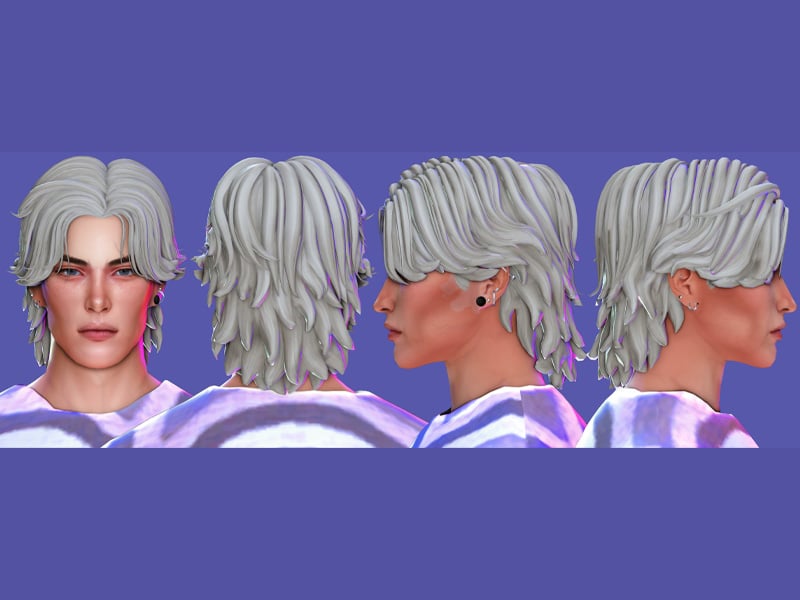The Sims 4 Maxis Match Hairstyles CC: 80 Sets for Different Ages and Genders 77 Fabian2