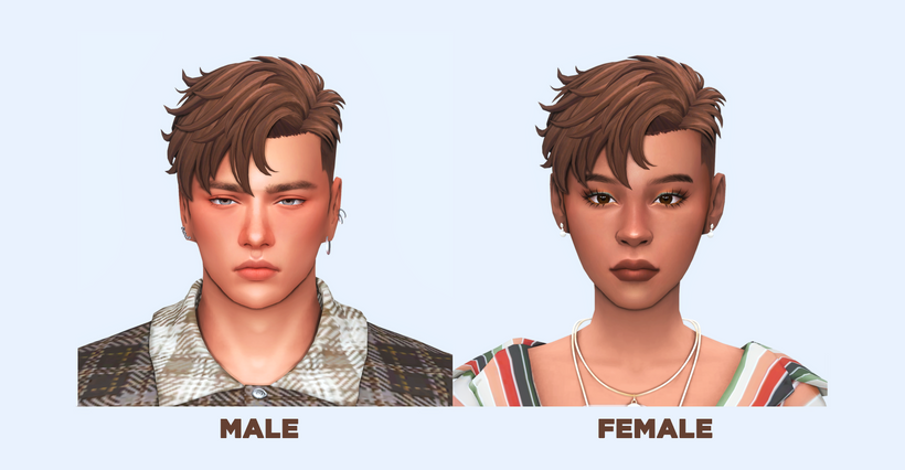 The Sims 4 Maxis Match Hairstyles CC: 80 Sets for Different Ages and Genders 124 FelipeHair2