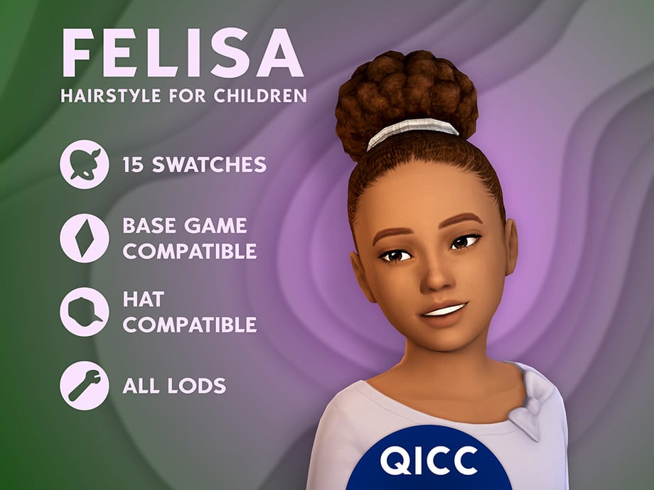 The Sims 4 Maxis Match Hairstyles CC: 80 Sets for Different Ages and Genders 96 Felisa1