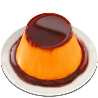 Tomodachi Life: Living The Dream Food and Drinks Overview 346 Food102 DES FlanPudding