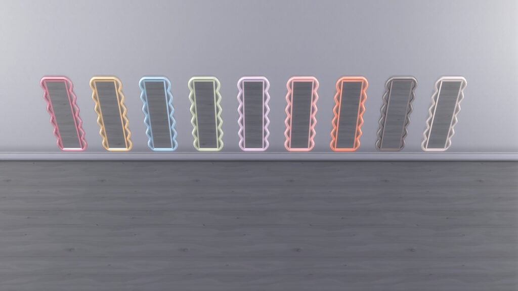 HYDRA Wavy Full Length Mirror Swatch