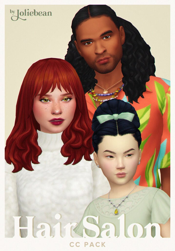 The Sims 4 Maxis Match Hairstyles CC: 80 Sets for Different Ages and Genders 128 HairSalon1