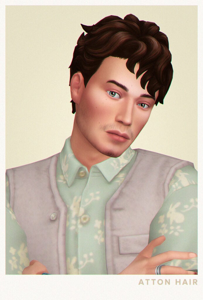 The Sims 4 Maxis Match Hairstyles CC: 80 Sets for Different Ages and Genders 131 HairSalon10