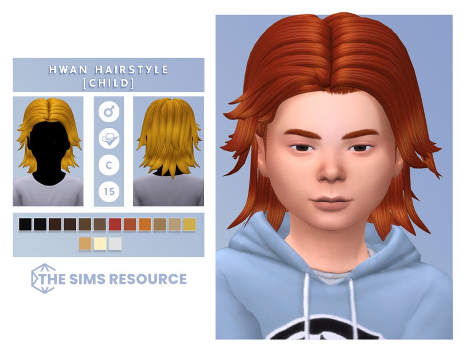 The Sims 4 Maxis Match Hairstyles CC: 80 Sets for Different Ages and Genders 108 Hawan