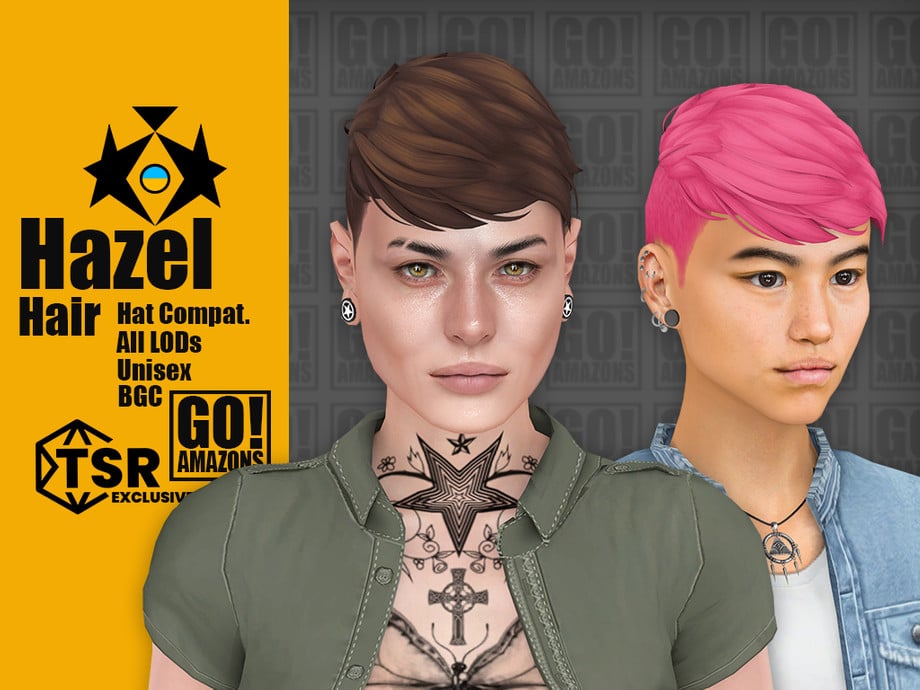 The Sims 4 Maxis Match Hairstyles CC: 80 Sets for Different Ages and Genders 85 Hazel1