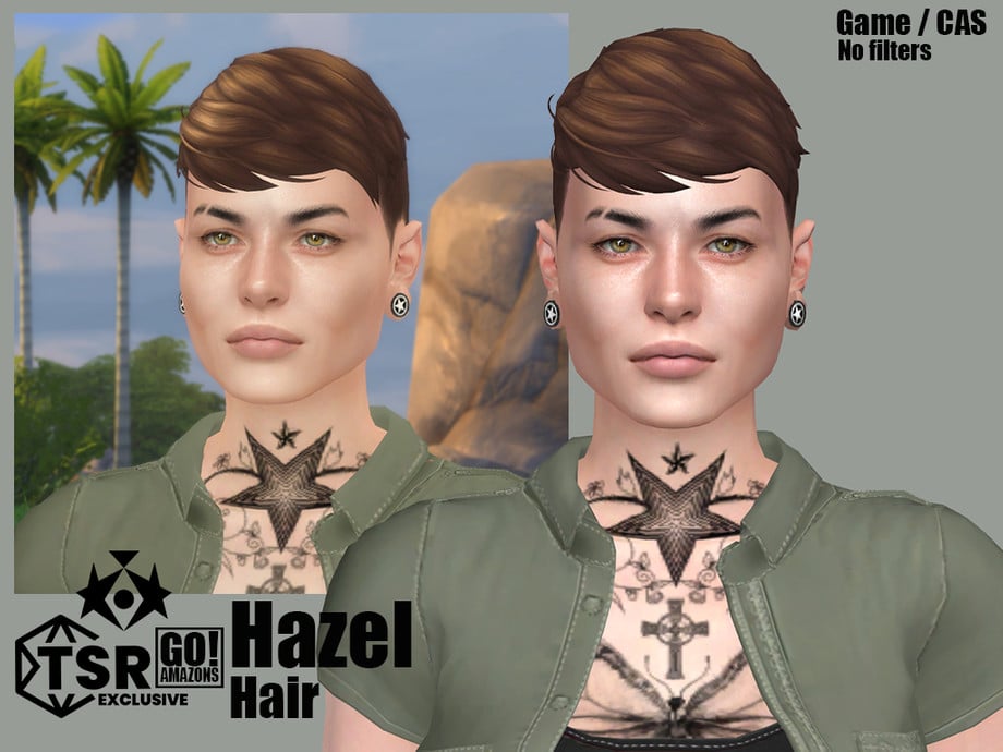 The Sims 4 Maxis Match Hairstyles CC: 80 Sets for Different Ages and Genders 86 Hazel2