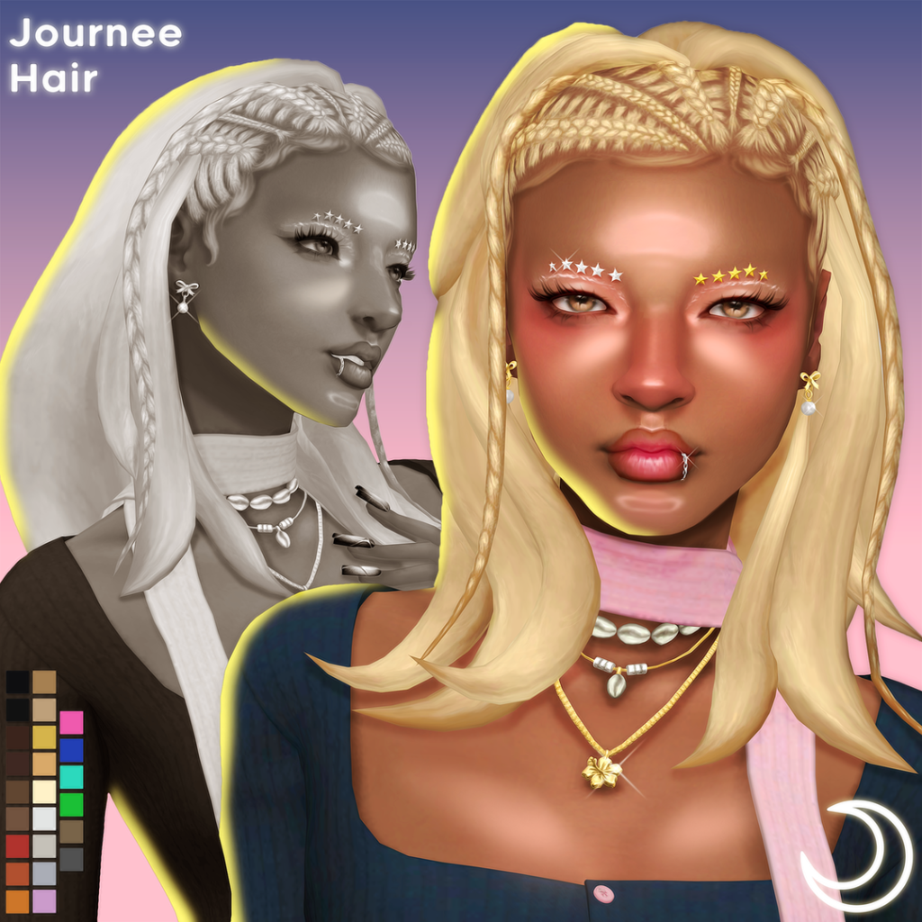 The Sims 4 Maxis Match Hairstyles CC: 80 Sets for Different Ages and Genders 28 Journee