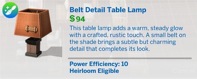 KKBsMM Belt Detail Table Lamp