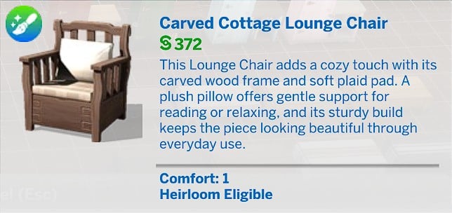 KKBsMM Carved Cottage Lounge Chair