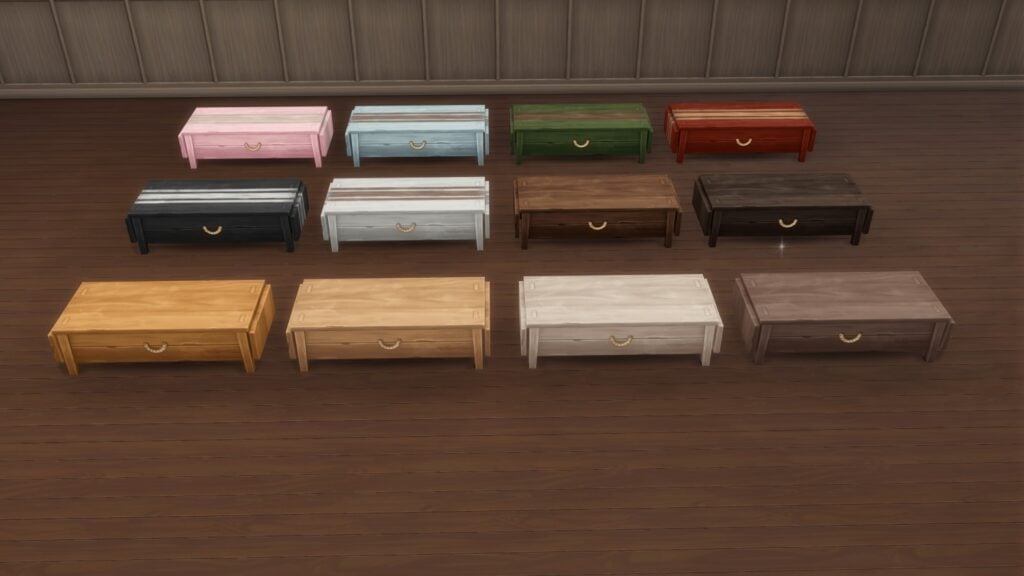 KKBsMM Foldable Rustic Coffee Table Swatch