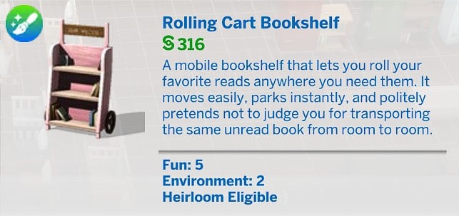 KKBsMM Rolling Cart Bookshelf