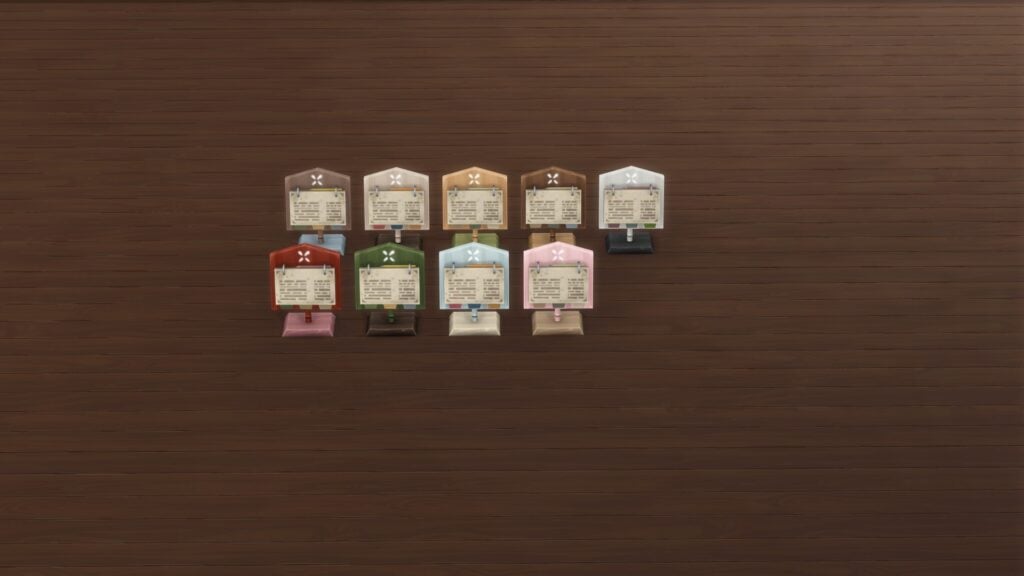 KKBsMM Wooden Guestbook Stand Swatch