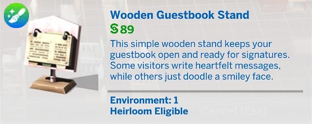 KKBsMM Wooden Guestbook Stand