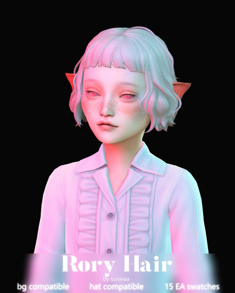 The Sims 4 Maxis Match Hairstyles CC: 80 Sets for Different Ages and Genders 149 KidsHairPack2