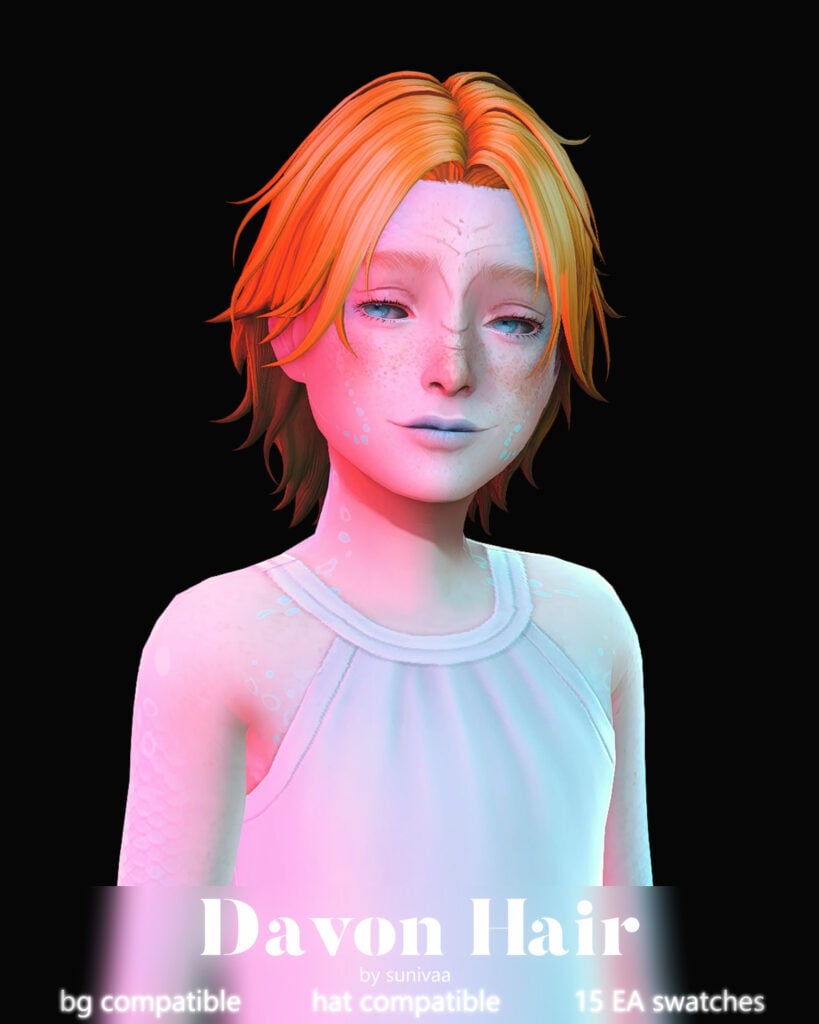 The Sims 4 Maxis Match Hairstyles CC: 80 Sets for Different Ages and Genders 151 KidsHairPack4