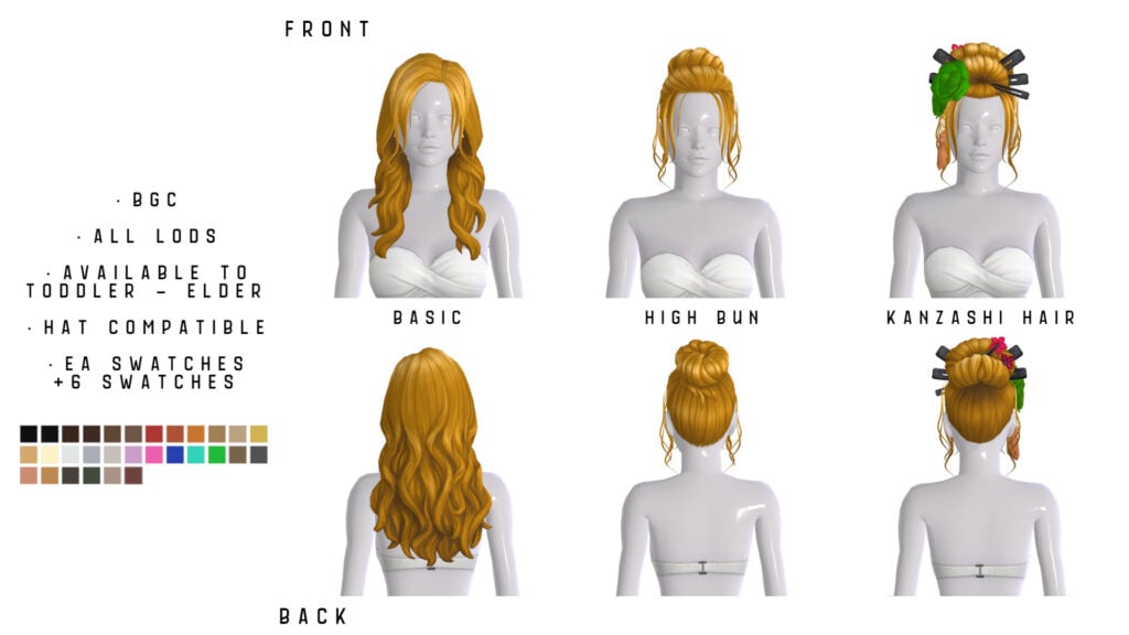 The Sims 4 Maxis Match Hairstyles CC: 80 Sets for Different Ages and Genders 141 Komorebi2