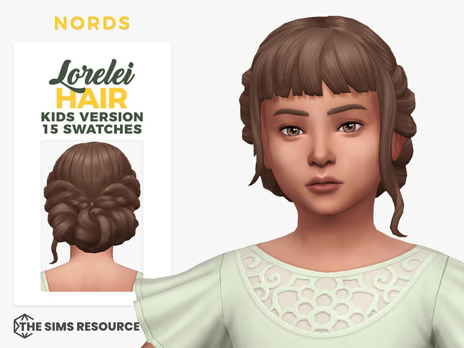 The Sims 4 Maxis Match Hairstyles CC: 80 Sets for Different Ages and Genders 104 Lorelei