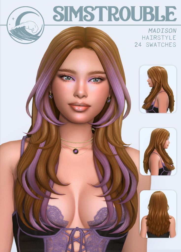 The Sims 4 Maxis Match Hairstyles CC: 80 Sets for Different Ages and Genders 36 Madison1