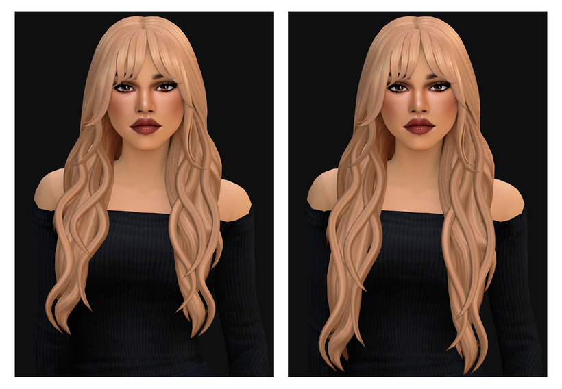 The Sims 4 Maxis Match Hairstyles CC: 80 Sets for Different Ages and Genders 8 MaeveHair2