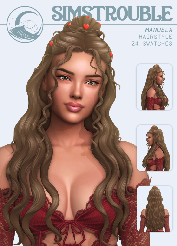The Sims 4 Maxis Match Hairstyles CC: 80 Sets for Different Ages and Genders 146 Manuela1