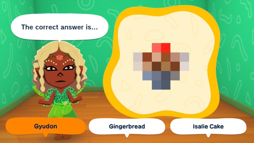 The pixel quiz Tomodachi Life minigame