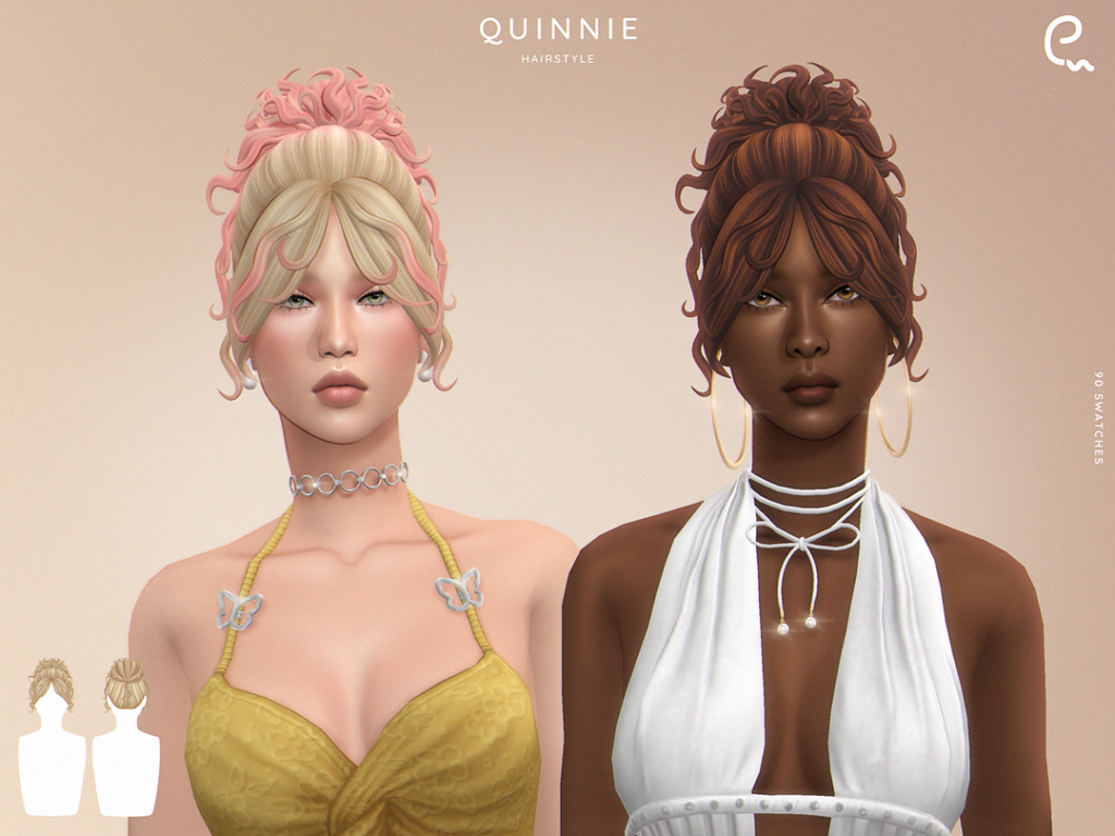 The Sims 4 Maxis Match Hairstyles CC: 80 Sets for Different Ages and Genders 61 Quinnie1