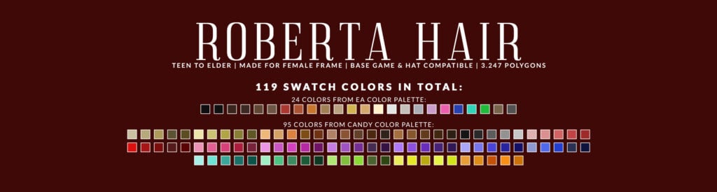 The Sims 4 Maxis Match Hairstyles CC: 80 Sets for Different Ages and Genders 47 Roberta4