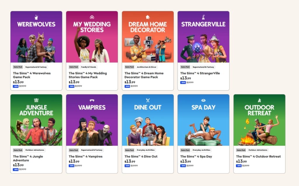 Sims 4 Publisher Sale