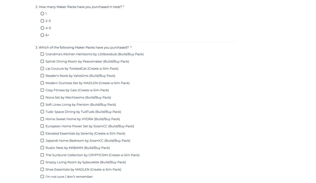 The Sims 4 Maker Packs Survey: Share Your Opinions With EA! 2 Screenshot 2026 04 14 at 19.16.16