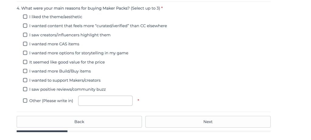 The Sims 4 Maker Packs Survey: Share Your Opinions With EA! 3 Screenshot 2026 04 14 at 19.16.22