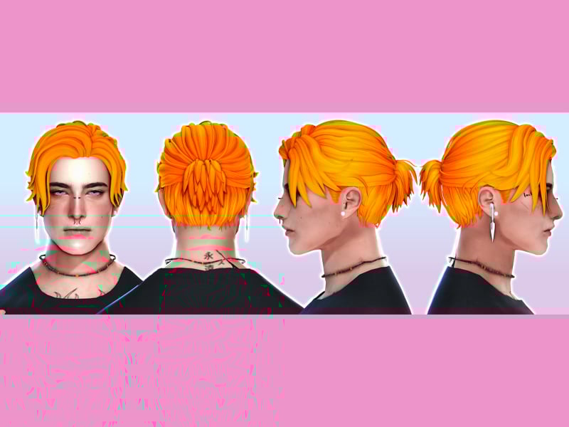 The Sims 4 Maxis Match Hairstyles CC: 80 Sets for Different Ages and Genders 75 SethHairstyle2