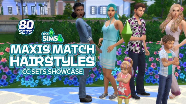 The Sims 4 Maxis Match Hairstyles CC: 80 Sets for Different Ages and Genders
