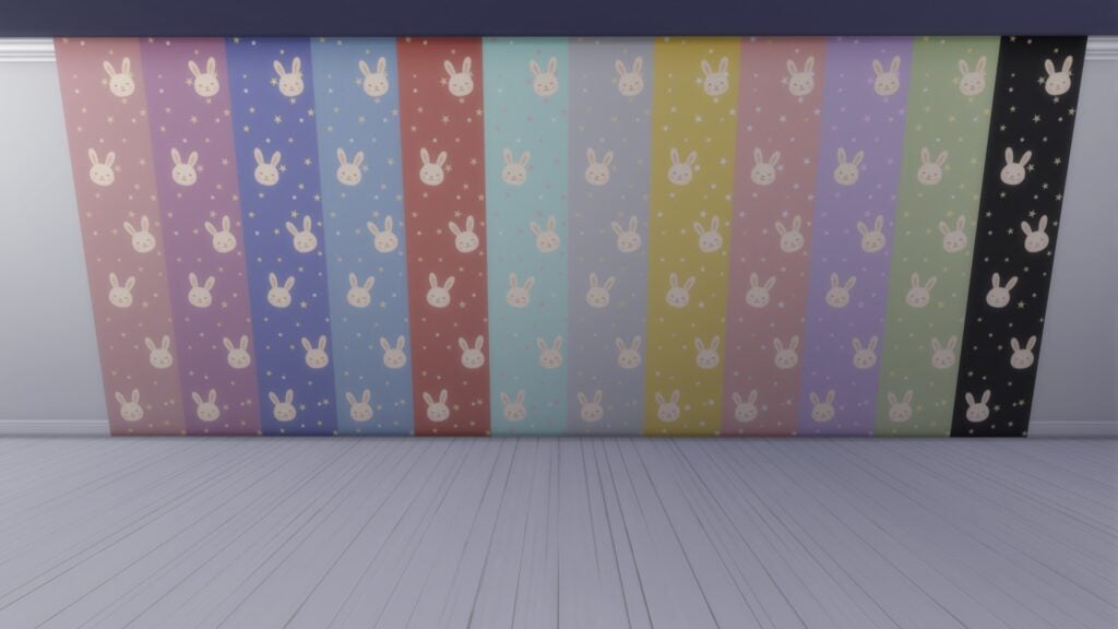 SimsPancake Bedtime Bunny Wallpaper Swatch