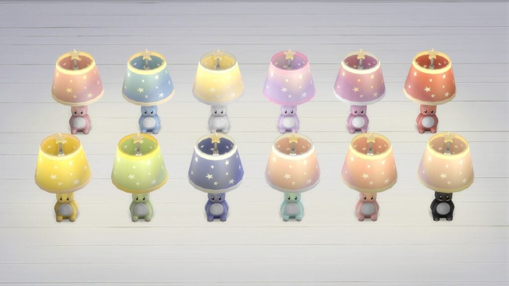 SimsPancake Bunny Bright Bedside Lamp Swatch