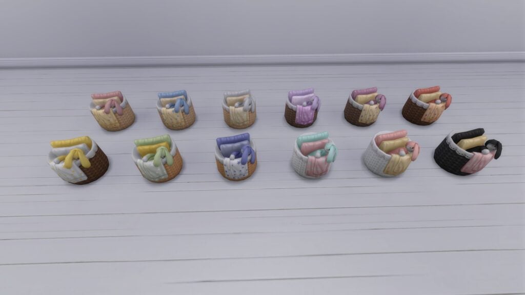 SimsPancake Bunny Nap Basket Swatch